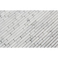 Bianco Carrara Honed Marble Bamboo Sticks Mosaic Tile