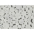 Bianco Carrara Honed Marble Bubbles Mosaic Tile