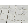 Bianco Carrara Polished Marble Lantern Mosaic Tile