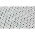 Bianco Carrara Polished Marble Penny Round Mosaic Tile