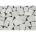 Bianco Carrara Tumbled Marble Random Broken Mosaic Tile