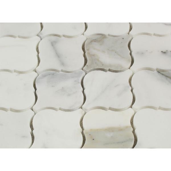 Calacatta Gold Honed Marble Lantern Mosaic Tile