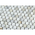 Calacatta Gold Honed Marble Penny Round Mosaic Tile