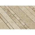 Cappuccino Polished Marble Random Strip Mosaic Tile