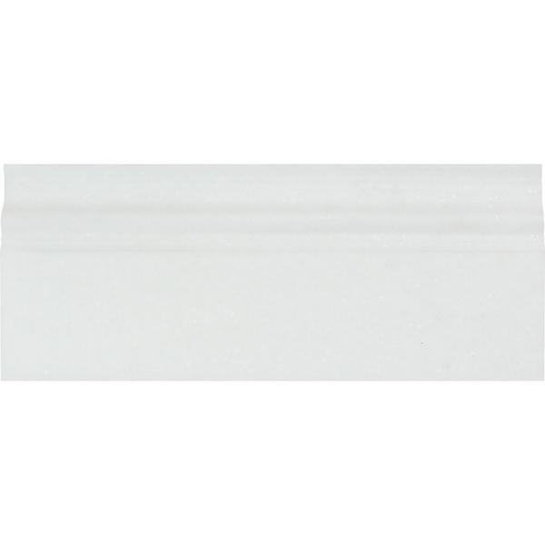 4 3/4x12 Honed Thassos White Marble Baseboard Trim