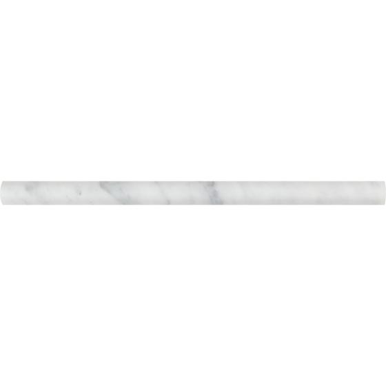 3/4 x 12 Honed Bianco Mare Marble Bullnose Liner