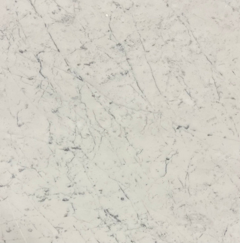 24x24 Carrara White Polished Marble Tile