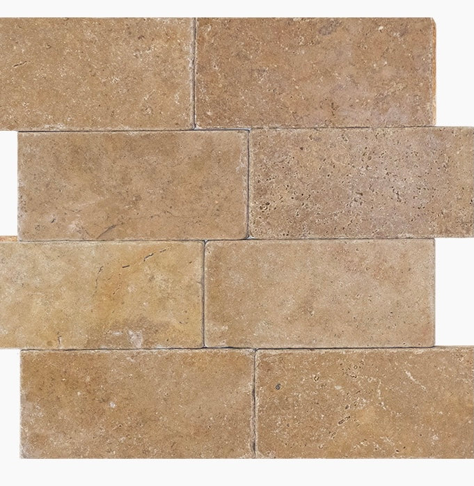 3x6 Tumbled Noce Travertine Tile