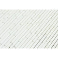 Thassos White Honed Marble Bamboo Sticks  Mosaic Tile
