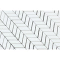 Thassos White Honed Marble Mini Chevron Mosaic Tile