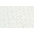 Thassos White Polished Marble 3-D Small Bread Mosaic Tile